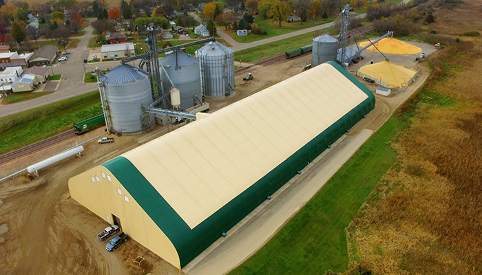 Clearspan commodity building for biomass