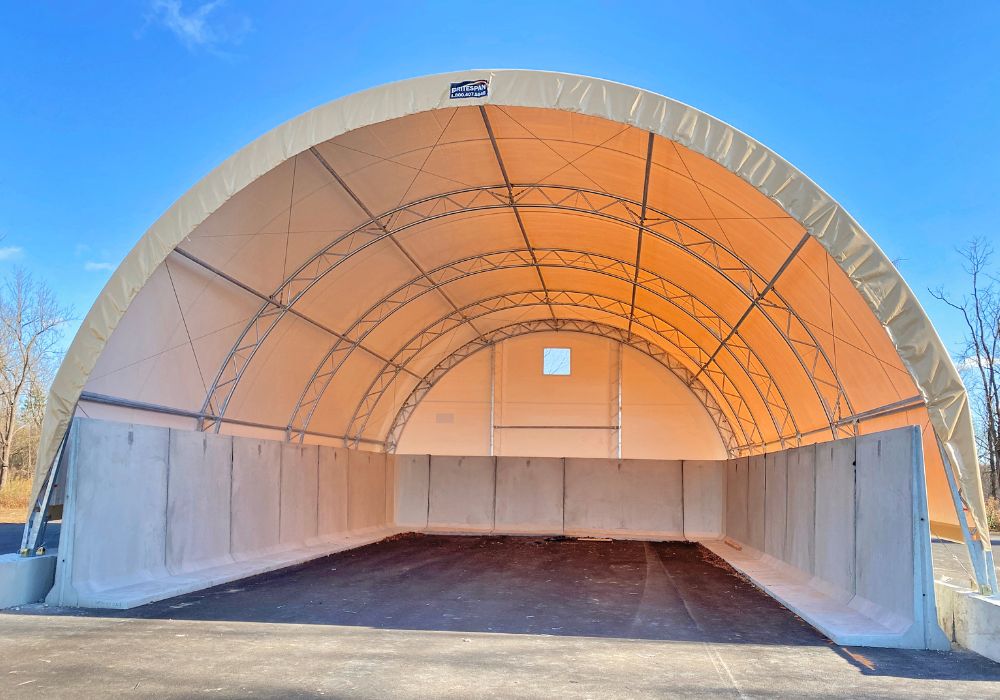 Sand & Road Salt Storage Dome, Building, Shed | GC Fabric Building Division