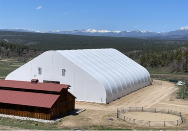 fabric covered riding arena cost