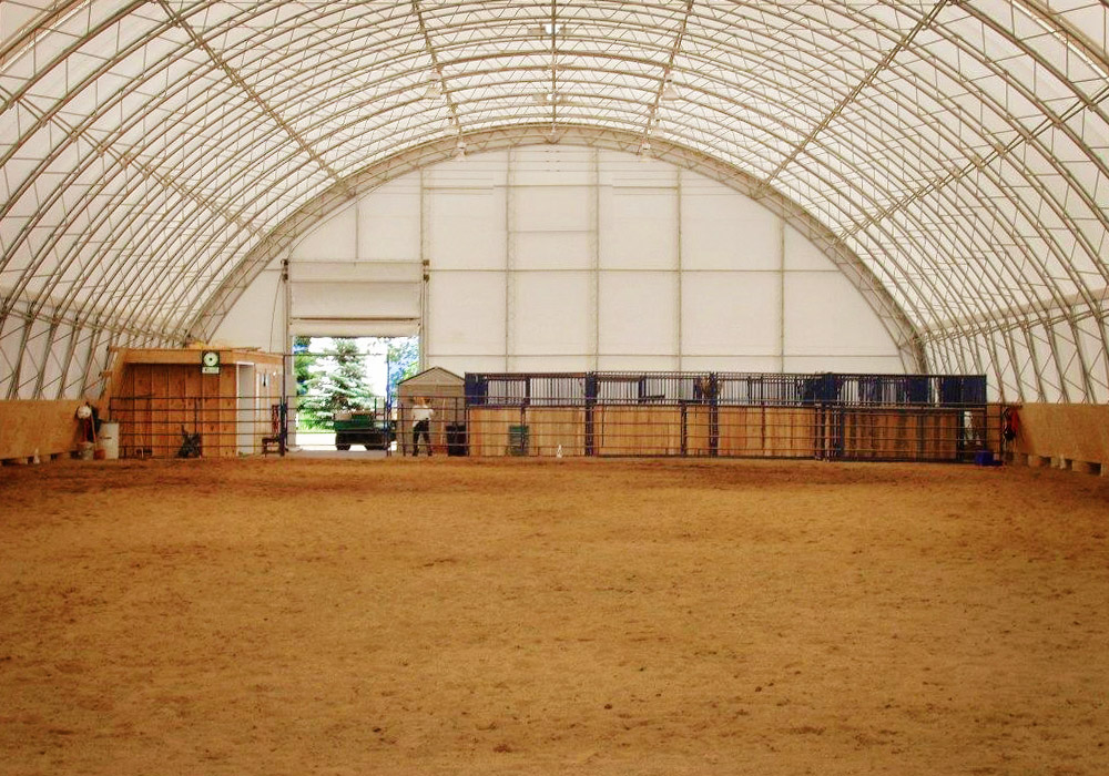 fabric covered riding arena cost