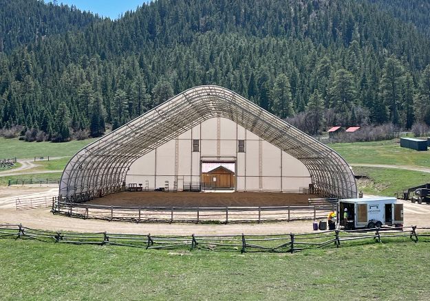 fabric covered riding arenas