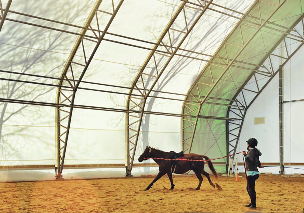 fabric covered riding arenas