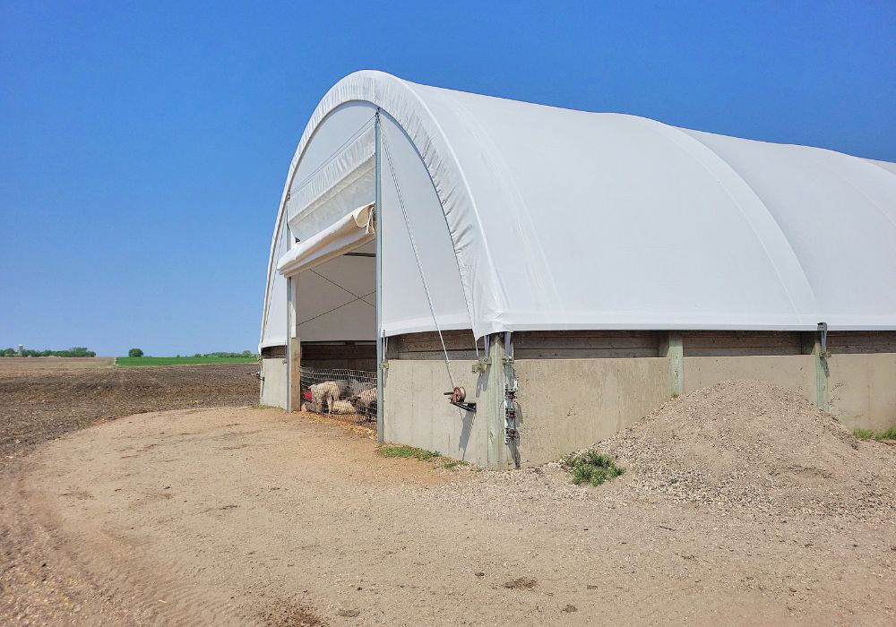 hoop barn construction