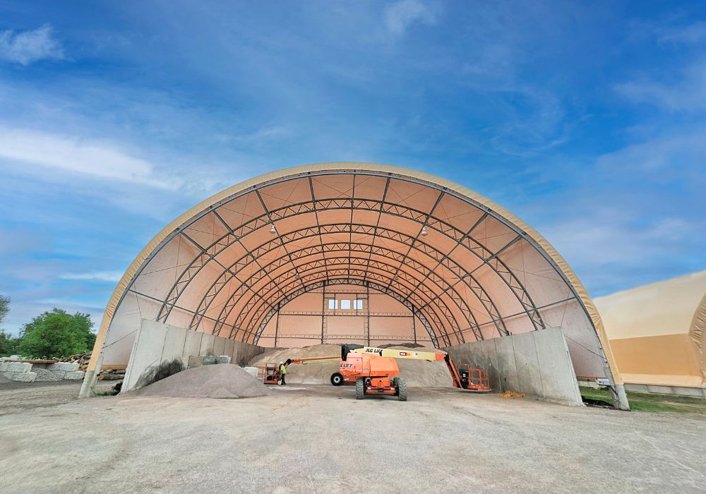 hoop barn construction